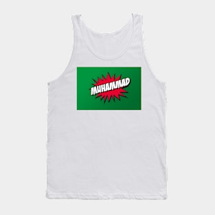 Personalised 'Muhammad' Kapow Wow Cartoon Comic Style Design Tank Top